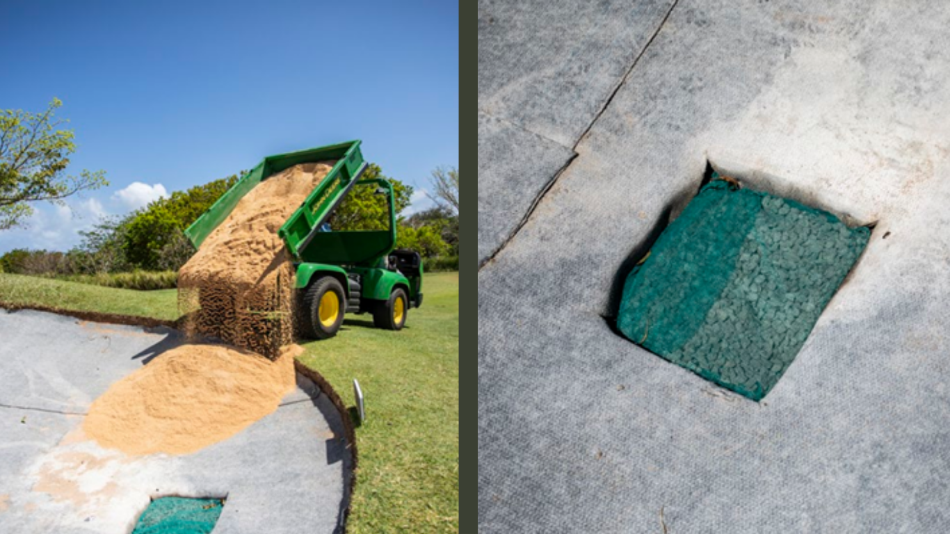 Hố sân golf bê tông vải cuộn