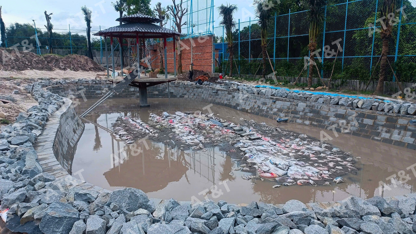 Bạt HDPE được ứng dụng trong hồ cảnh quan