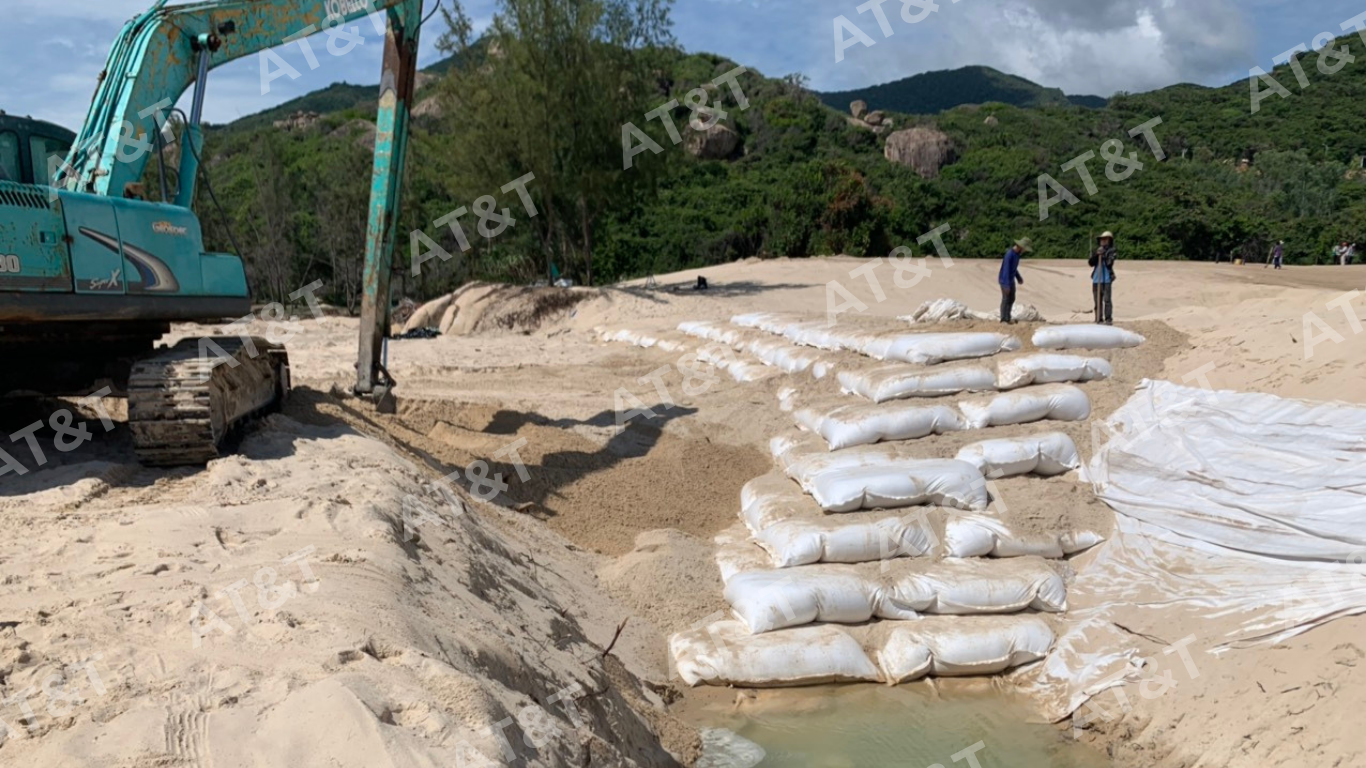 Ứng dụng thực tế biện pháp thi công bao Geobag