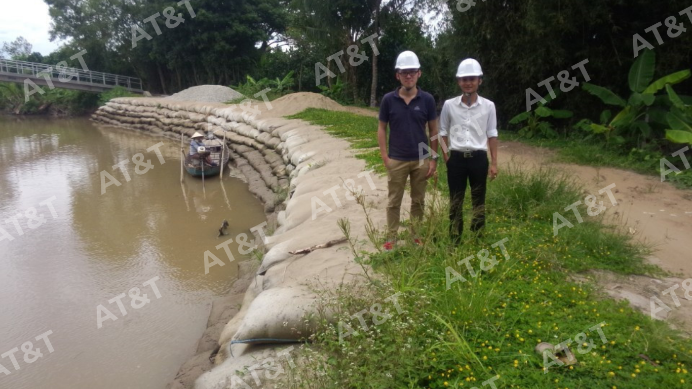 Biện pháp thi công ống Geotube trong công trình kè sông