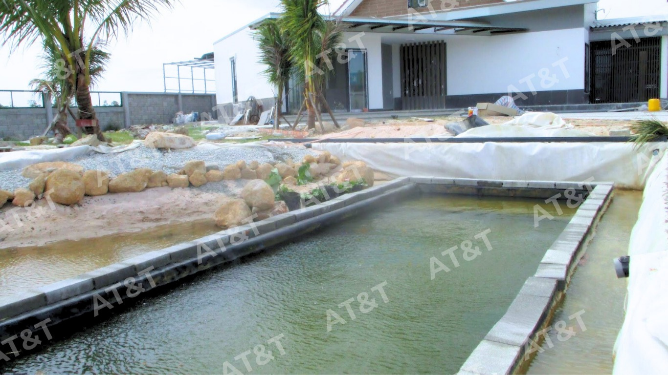 Lót bạt HDPE cho hồ cảnh quan