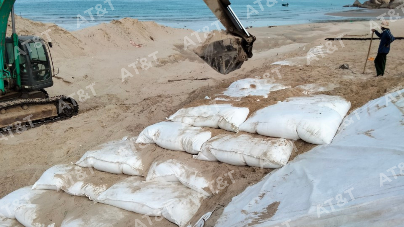 Bao địa kỹ thuật chuyên dụng cho biển giúp bảo vệ bờ kè ổn định trước sóng lớn