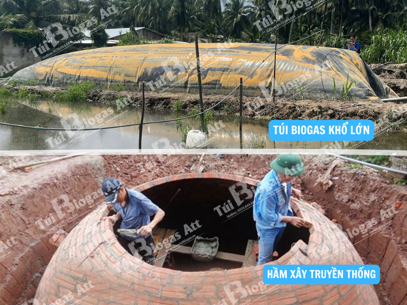 túi biogas khổ lớn 1