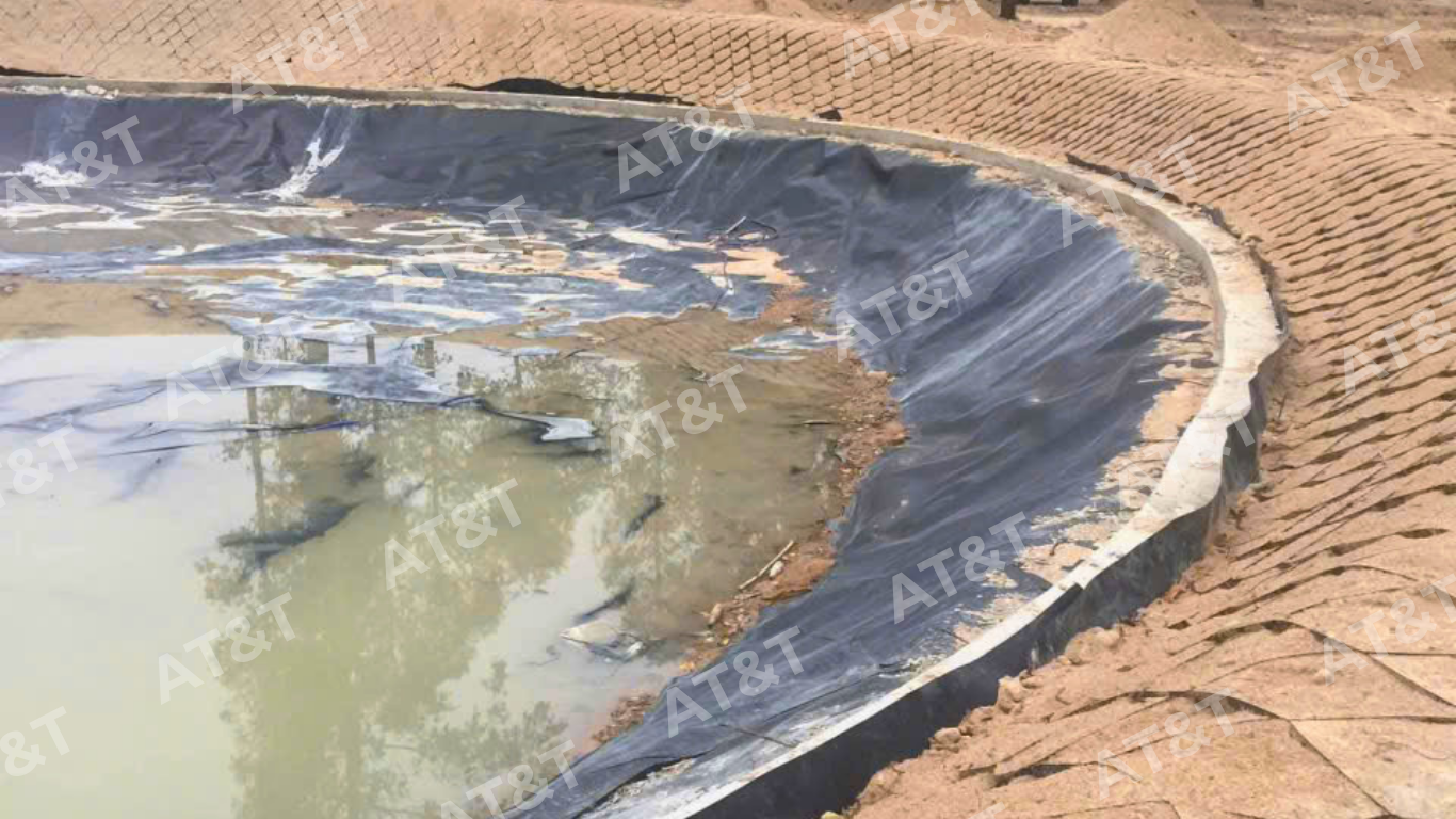 Thi công bạt HDPE kết hợp Geocell gia cố mái kênh